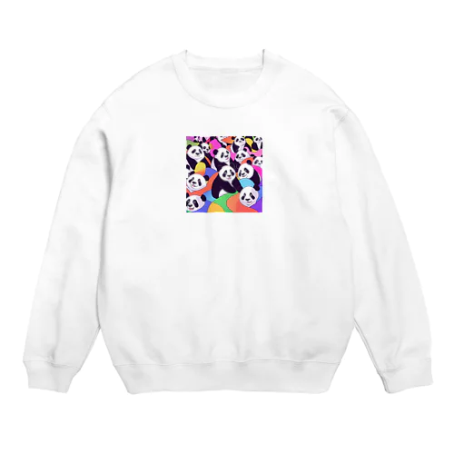 カラフルパンダ大集合！ Crew Neck Sweatshirt