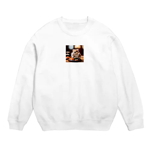 お寿司とハムスター Crew Neck Sweatshirt