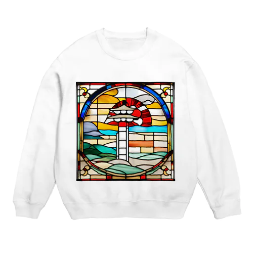 和風 ステンドグラス Crew Neck Sweatshirt