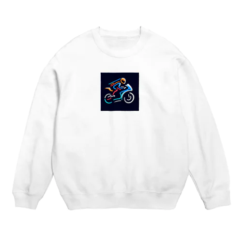 ラインアートバイク（スーパーバイク） Crew Neck Sweatshirt