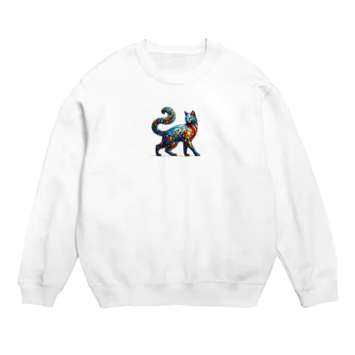 ガラス猫02 Crew Neck Sweatshirt