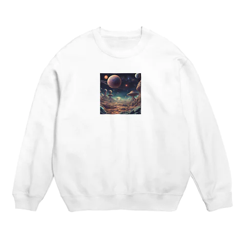 多分火星の景色はこんな感じ🪐 Crew Neck Sweatshirt