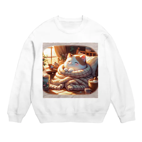 ほのぼのな猫 Crew Neck Sweatshirt