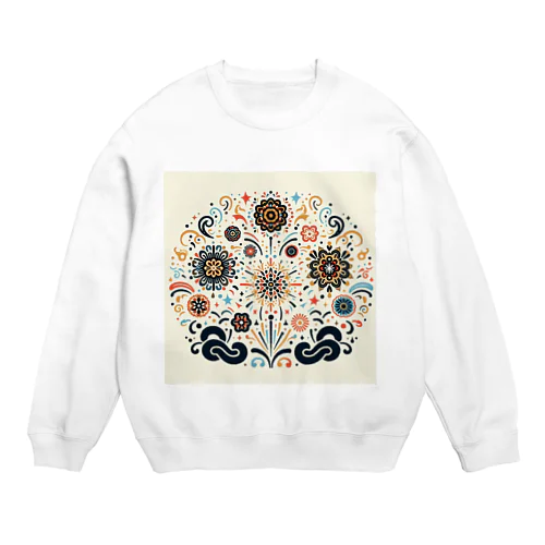 花火、美しい光と色彩が舞い踊る壮大なスペクタクル！ Crew Neck Sweatshirt