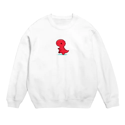 癒しのレッドザウルス Crew Neck Sweatshirt