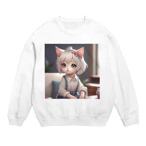 かわいねこ子さん Crew Neck Sweatshirt