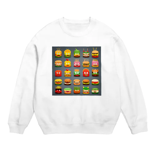 ちびっこハンバーガー達 Crew Neck Sweatshirt