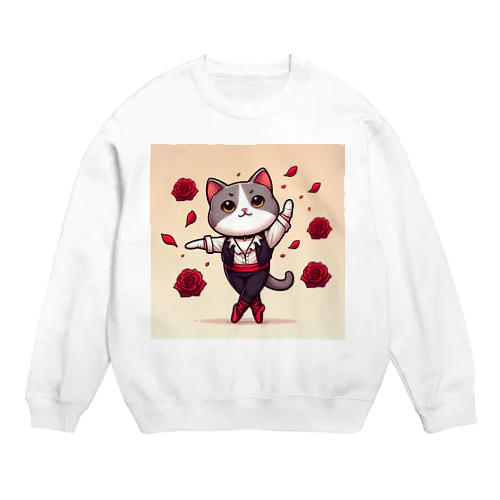 ねこねこバジル Crew Neck Sweatshirt