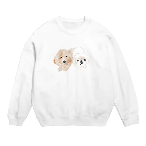 可愛いわんちゃん Crew Neck Sweatshirt