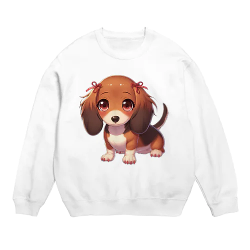 ミニチュアダックス　女の子　アイテム Crew Neck Sweatshirt