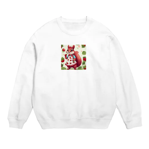 可愛らしいシマリス Crew Neck Sweatshirt