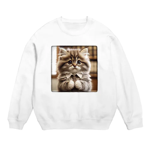 可愛い猫ちゃん03 Crew Neck Sweatshirt