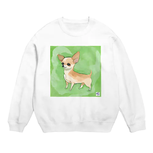 チワワのチップちゃん Crew Neck Sweatshirt