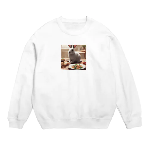 ほんわかなうさぎ Crew Neck Sweatshirt