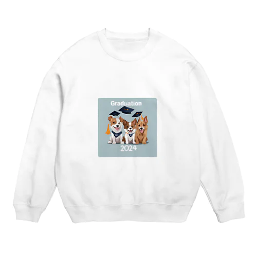 2024卒業アイテム　犬 Crew Neck Sweatshirt