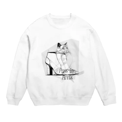 長靴の猫 Crew Neck Sweatshirt