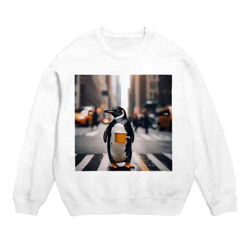 コーヒータイムなペンギン Crew Neck Sweatshirt