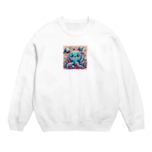 タコ宇宙人 Crew Neck Sweatshirt