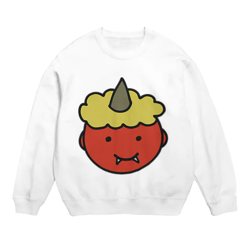 可愛い赤鬼 Crew Neck Sweatshirt