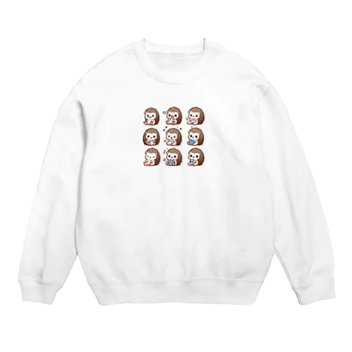 ピグミーハリネズミのもちこちゃん Crew Neck Sweatshirt