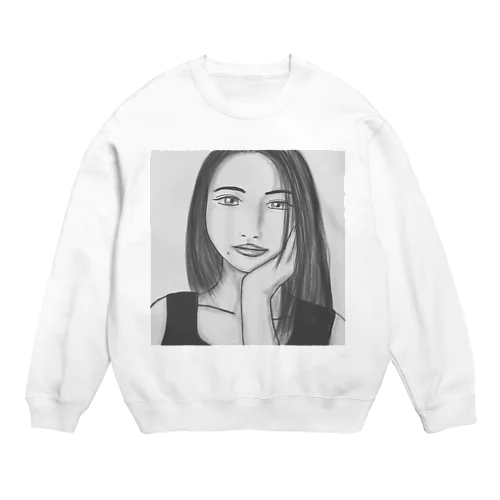 Monotone Girl Crew Neck Sweatshirt