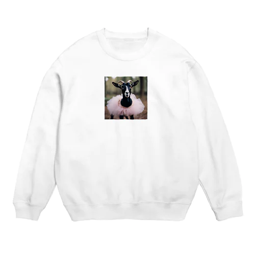 バレリーナヤギちゃん Crew Neck Sweatshirt