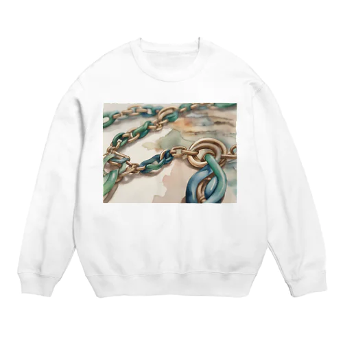 チェーンデザイン Crew Neck Sweatshirt