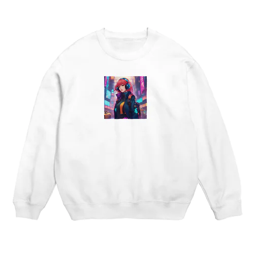 サイバー女子 Crew Neck Sweatshirt