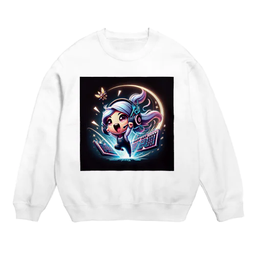 ゲーミング少女ピーシー Crew Neck Sweatshirt