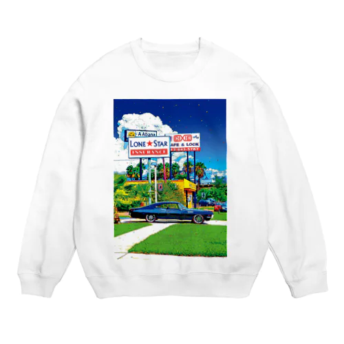 アメリカ テキサスのクラシックカー Crew Neck Sweatshirt