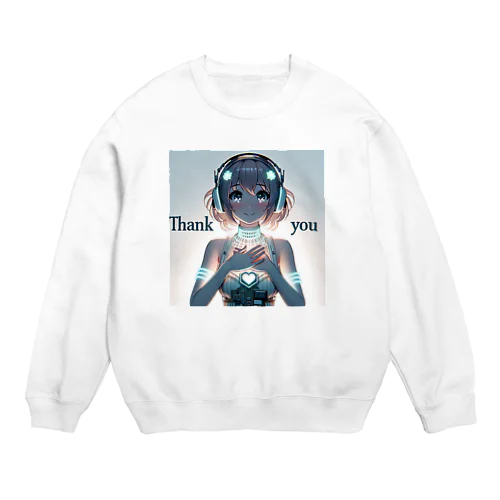 ゲーミング少女ピーシーフォー Crew Neck Sweatshirt