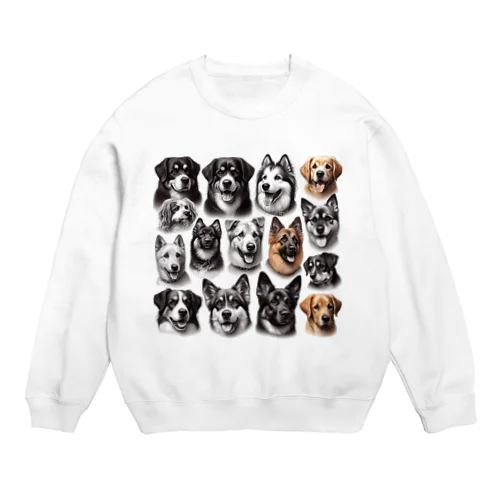 かっこいい大型犬 Crew Neck Sweatshirt