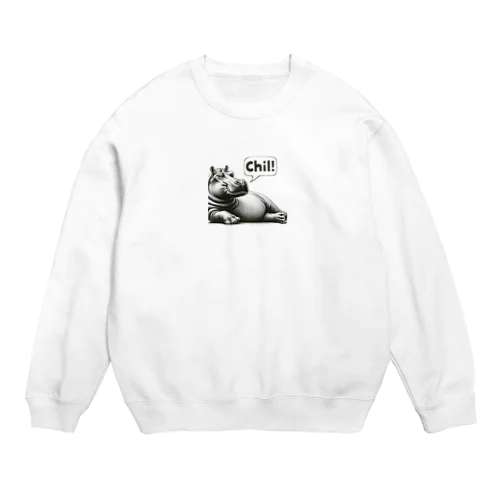 デッサンタッチ カバ(Chil) Crew Neck Sweatshirt