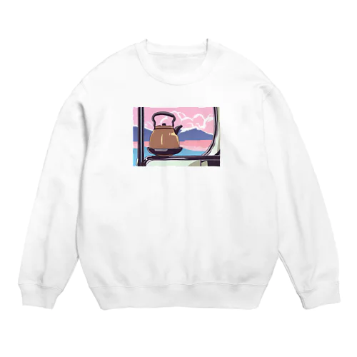 車窓とヤカン Crew Neck Sweatshirt