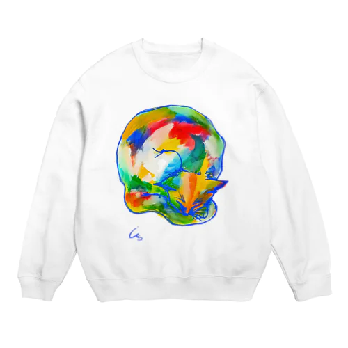 sleeping cat Crew Neck Sweatshirt