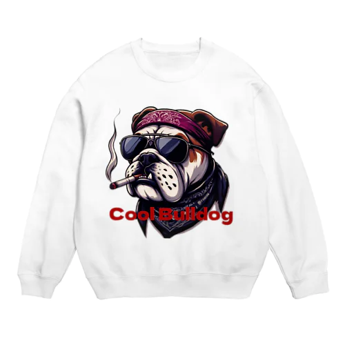 クールなブルドッグ Crew Neck Sweatshirt