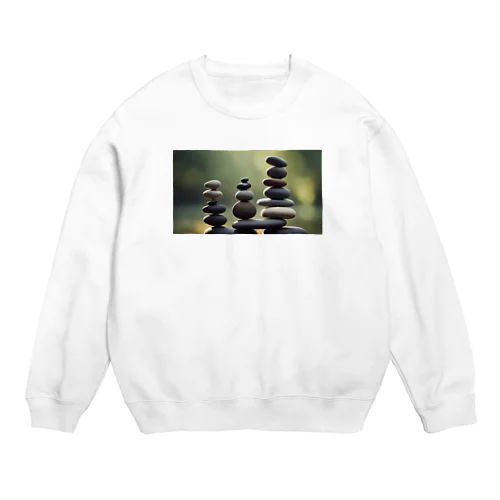 石を積む Crew Neck Sweatshirt