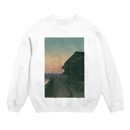 森ケ崎の夕日 / Sunset at Morigasaki Crew Neck Sweatshirt