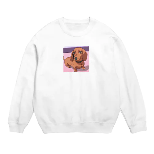 愛しのミニチュアダックス Crew Neck Sweatshirt