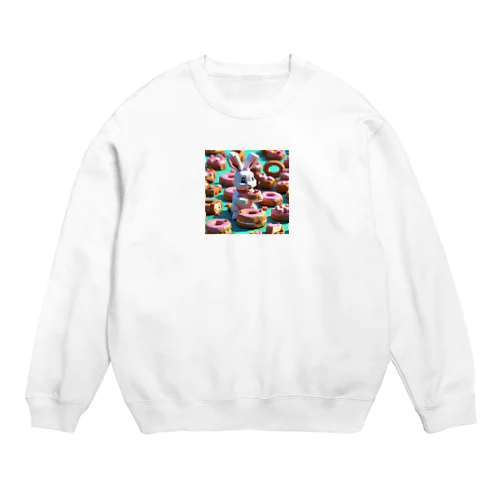 ウサギドーナツ Crew Neck Sweatshirt