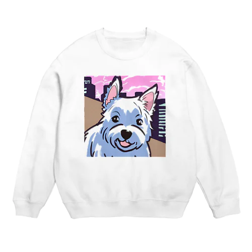 かわいいウエスティ Crew Neck Sweatshirt