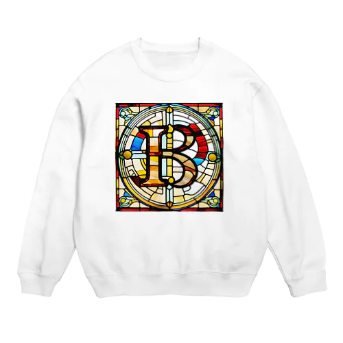 stained glass B Crew Neck Sweatshirt