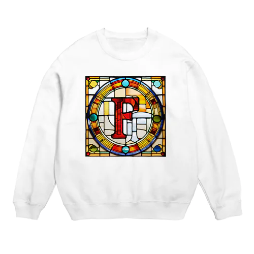 stained glass  F Crew Neck Sweatshirt