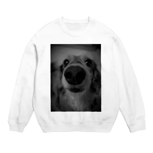 鼻ﾃﾞｶわんこ Crew Neck Sweatshirt