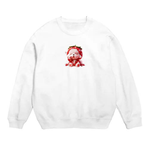 いちごパジャマの仔犬 Crew Neck Sweatshirt