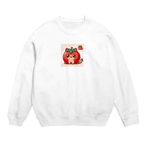 トマト猫 Crew Neck Sweatshirt