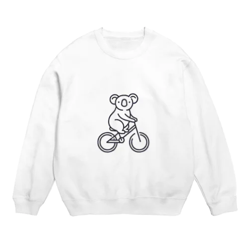 自転車に乗るコアラ Crew Neck Sweatshirt