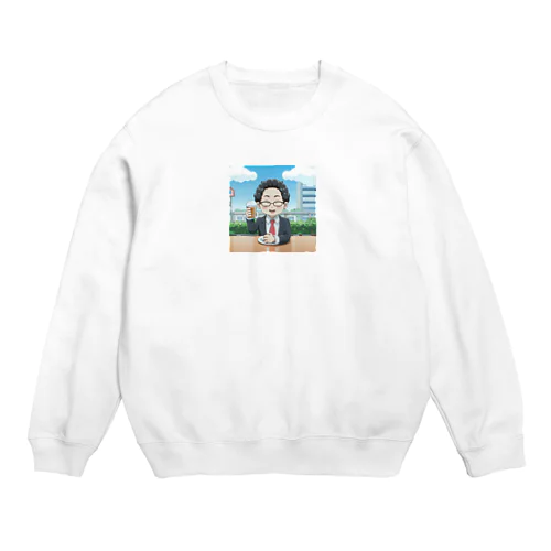 外で昼から乾杯＠サラリーマン Crew Neck Sweatshirt