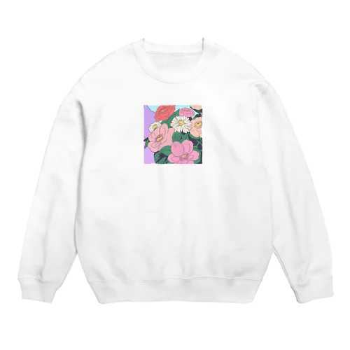 花に囲まれた日常 Crew Neck Sweatshirt