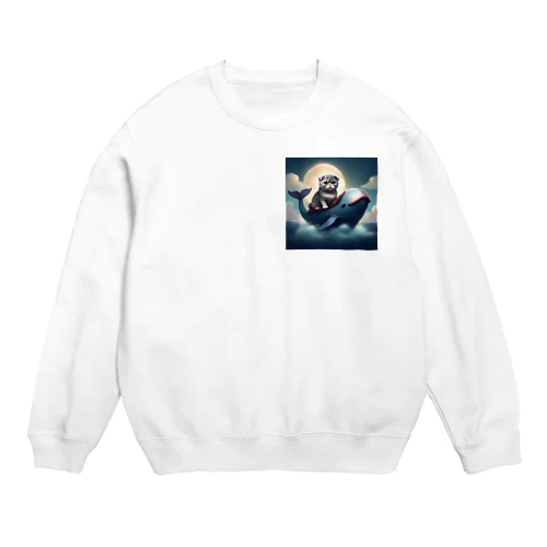 すこと空　クジラさんと一緒バージョン Crew Neck Sweatshirt